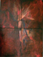 Quadriptyque Axel 4 Acrylique sur toile de lin  2,00m x 1,50m