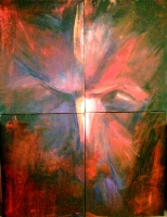 Quadriptyque Mélanie Acrylique sur toile de lin  2,00m x 1,50m